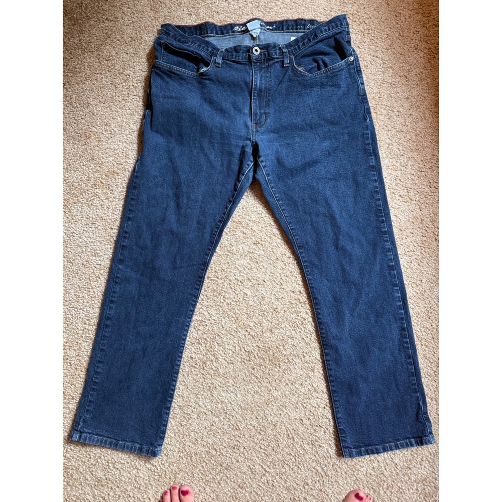 Eddie Bauer Straight Leg Jeans Mens 38x30 Dark Wash Blue Denim Pants